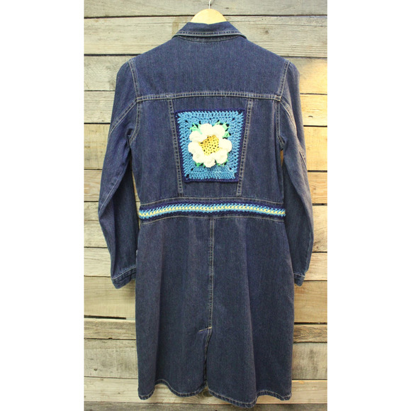 Y2K Denim Trenchcoat- Bubblegum American Flavor